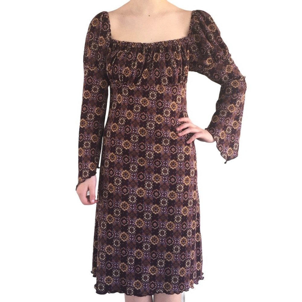 CDC Floral Off The Shoulder Dress w/Puff Slv